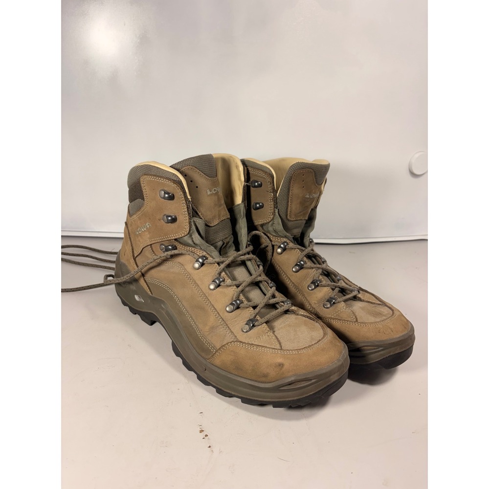 Lowa Renegade LL Mid Hiking Boots Brown Leather Vibram Mens 13 310845-0442